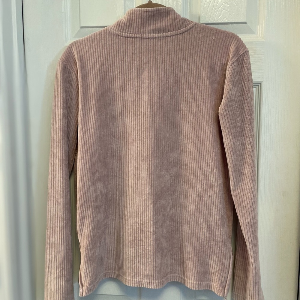 Simply Southern dusty pink Quarter Button Knit light Fleece Pullover size S - Picture 2 of 11